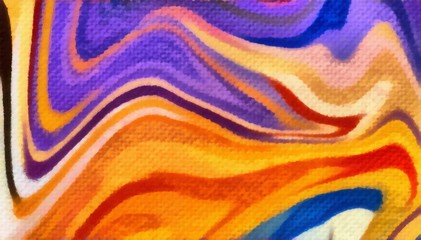 Abstract pastel drawing waved color mixed texture. Little psychedelic background. Digital painting graphic artwork. Beautiful design pattern.