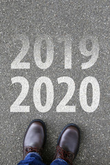 Man New Year 2019 2020 future business career portrait format goals goal people