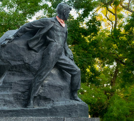 Monument to famous pioneer partisan Vitya Korobkov in Feodosia