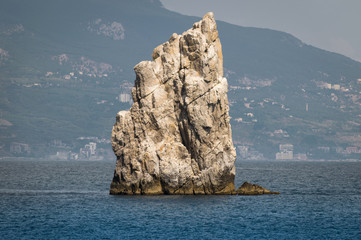 Rock "Sail" near the Castle "Swallow's Nest" in Yalta, Crimea