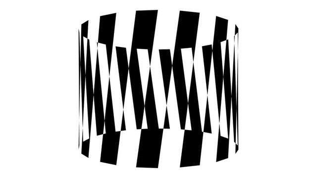 Spinning Abstract Optical Illusion Cinema Monochrome Mask