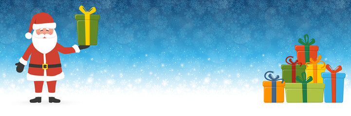 Santa Claus with christmas gifts