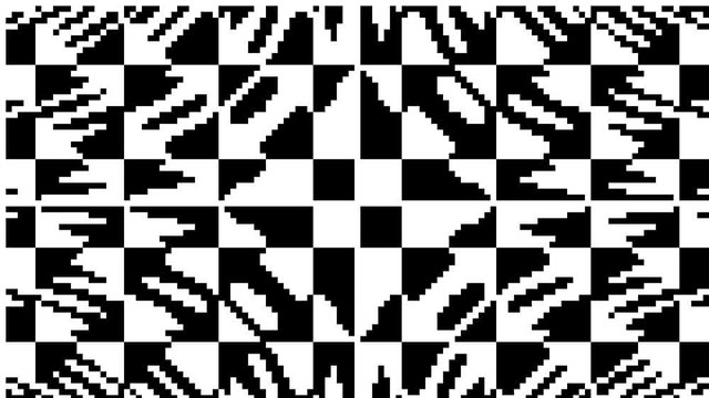 Abstract Retro Checkerboard Pulsing Background Pattern