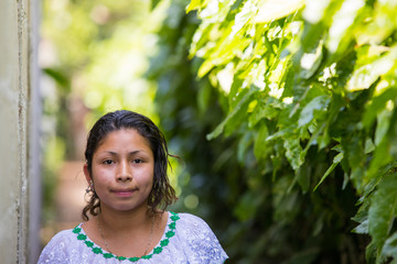 Guatemalan woman in San Juan La Laguna, Lake Atitlan, Guatemala