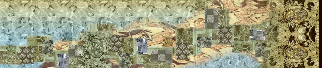 Digital Textile Saree Design Illustration 05