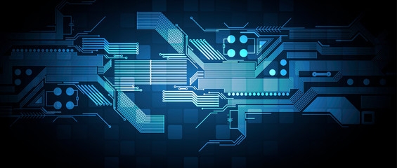 Abstract circuit board futuristic technology processing background