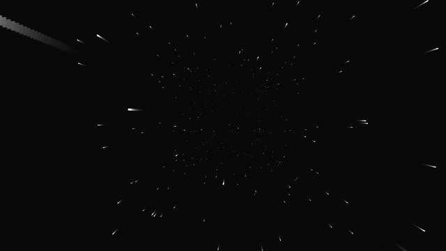 Simple Plain Space Starfield Stars With Trails Flying Towards Viewer Mask