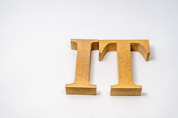 ITの文字のオブジェ