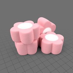 Flower shaped marshmallows