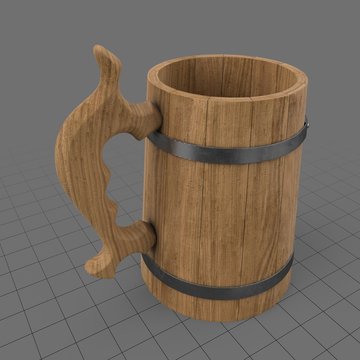 Wooden beer mug 1