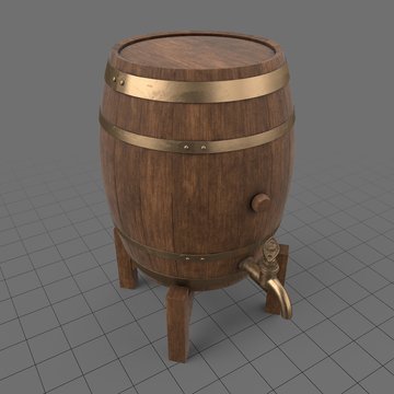 Beer barrel with tap 1