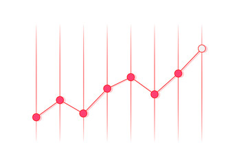 Success business symbol.Growth vector diagram with arrow going up. Vector icon . Editable EPS file.Bar Chart Vector Icon.Vector illustration