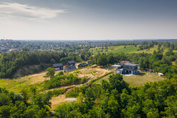 Fototapeta na wymiar osiedla domki bloki Polska Bytom 