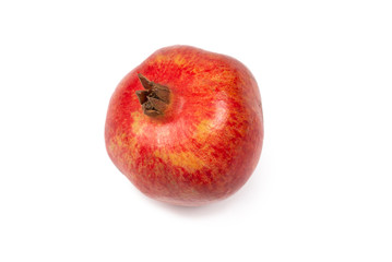 Sweet pomegranate isolated on white background.