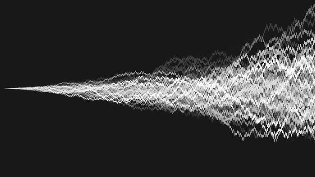 Lightning Electrical Chaotic Sound Audio Waves Bursting From Side of Frame Mask