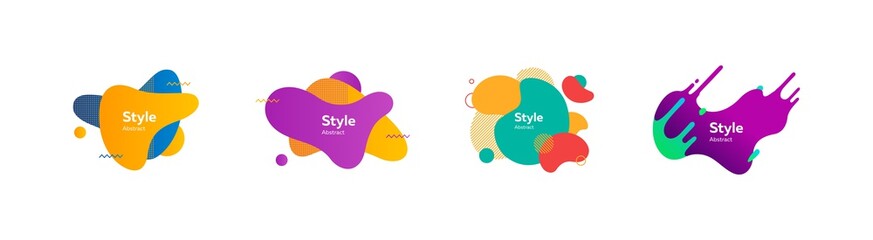 Colorful geometric forms with text sample