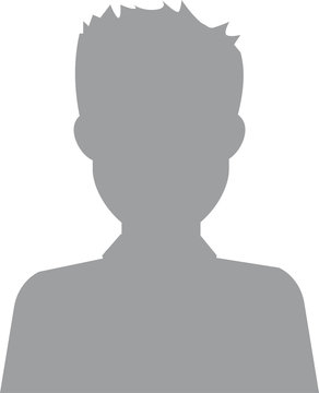 Default avatar profile icon. Grey photo placeholder. Hand drawn, modern, man avatar profile icon (or portrait icon). User flat avatar icon, sign, profile male symbol.