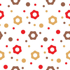 pattern flowers and circles simple pattern