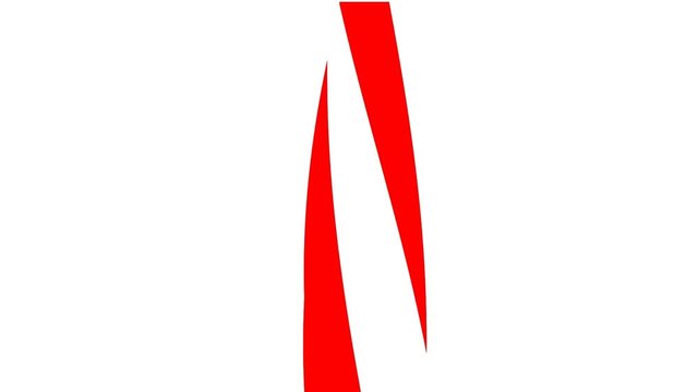 Red and White Mask of Toothpaste Barbershop Spiral Pattern Looping Animation