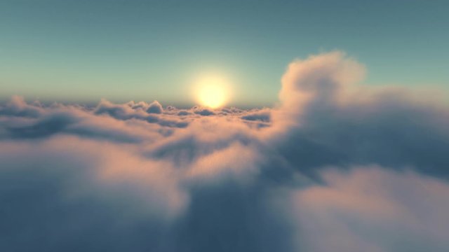 Vol infini au dessus des nuages - Simulation 3D sans fin