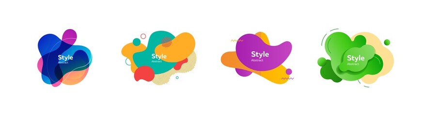 Irregular liquid shapes set