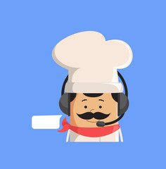 Professional Cute Chef - Providing a Customer Service