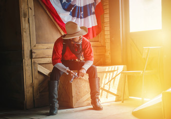 life style of cowboy in cowboy town.
