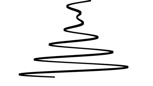 Thread Forming Abstract Christmas Tree Animated Growing Endless Looping Mask - Powered by Adobe
