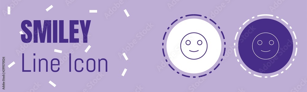 Aufkleber smiley line icon. useful graphic elements for all kinds of designing work.