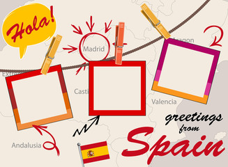 Greeting card with Spain