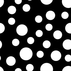 Circles seamless pattern. Random dots background texture. Vintage design.