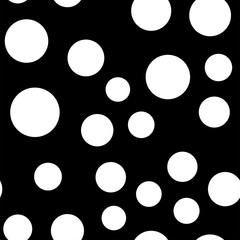 Circles seamless pattern. Random dots background texture. Vintage design.