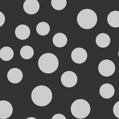 Circles seamless pattern. Random dots background texture. Vintage design.