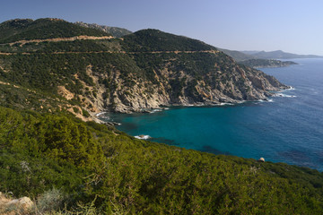 Vista della costa di Capo Boi