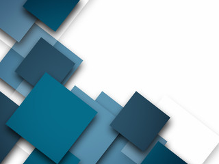 Abstract blue squares design background