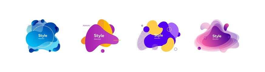 Set of colorful geometric shapes