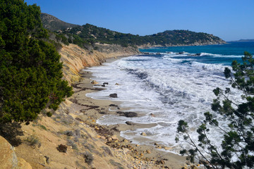 Vista della spiaggia di Porto Sa Ruxi