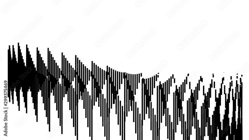 Poster oscillating abstract mask of spinning bars endless repeating loop