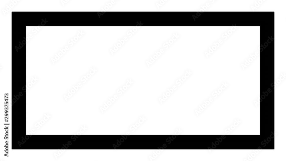 Poster contracting letterbox frame screen size shrinking to centre of transition