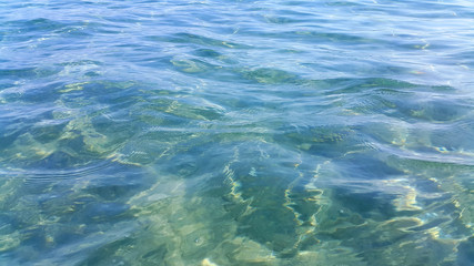 Fototapeta na wymiar Clear turquoise sea water
