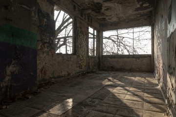 Old school room ruin