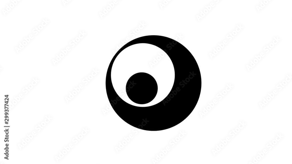 Aufkleber simple gentle rotating nested spheres circles oscillating loop mask