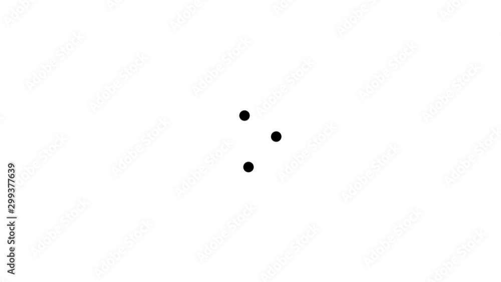 Poster rotating endless three dots tri chasing trinity loop