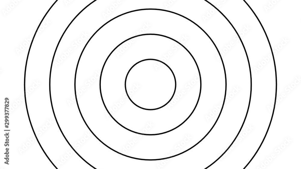 Poster target range concentric rings circles mask shrinking and expanding