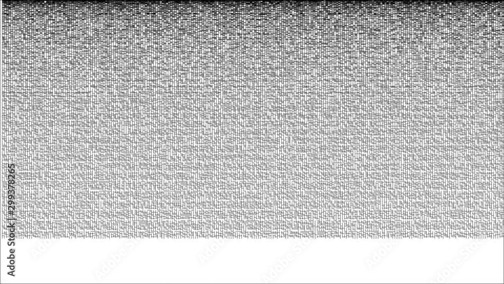 Poster filling frame with random fragments fragmented disk sector pattern