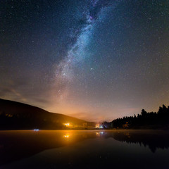 Milky Way reflects off water, Krpacovo, Low Tatras, Slovakia