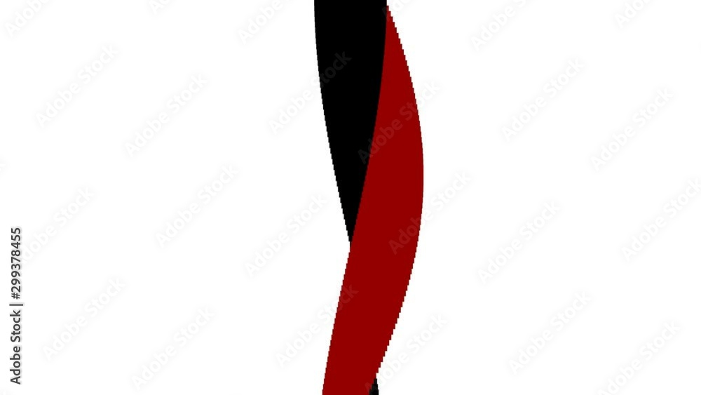 Aufkleber oscillating simple black and red vertical moving ribbon animation