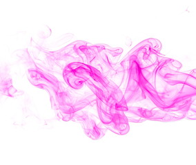 Purple smoke on white background