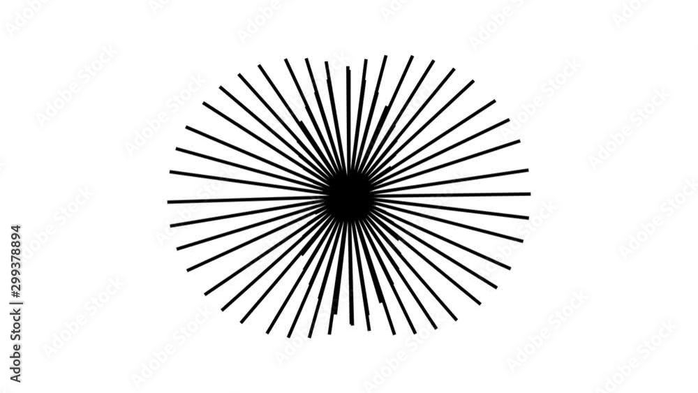 Poster pattern of pair twin of spinning pointy circles pattern
