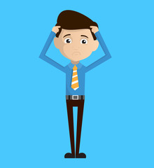 Salesman Employee - Worried